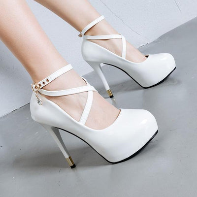 Cross-strap Women Pumps High Heels