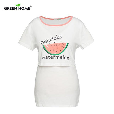 100%Cotton Nursing T-shirt Simple Breastfeeding
