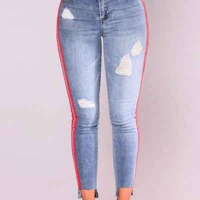 Classic High Waist Skinny Stretch Pencil Denim Pants
