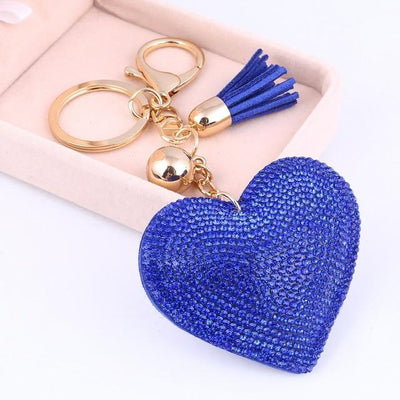 6 Colors Love Heart Pendant Key Chains For Girls