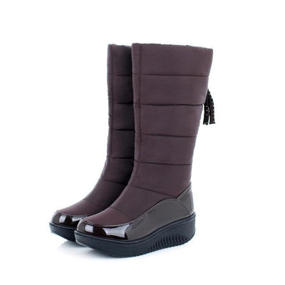 new fashion snow boots rhinestone wedges high heels