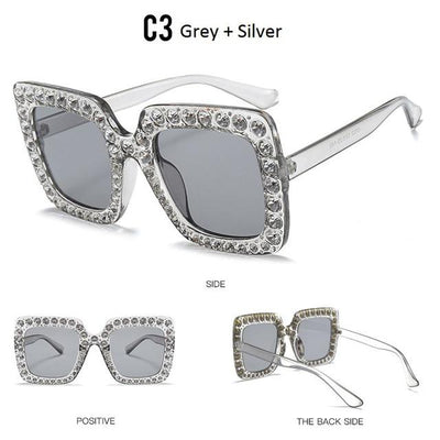 Luxury Designer Oversized Women Cats Eye Sunglasses