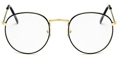 Woman Optical Frames Metal Frame Round Transparent Lenses