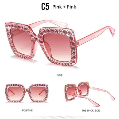 Luxury Designer Oversized Women Cats Eye Sunglasses
