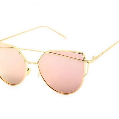 Women New Beams Cat Eye Pink Sun Glasses