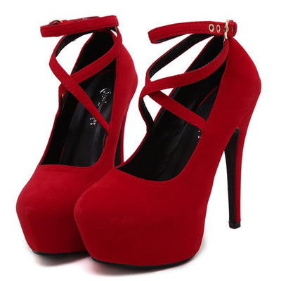 Cross-strap Women Pumps High Heels