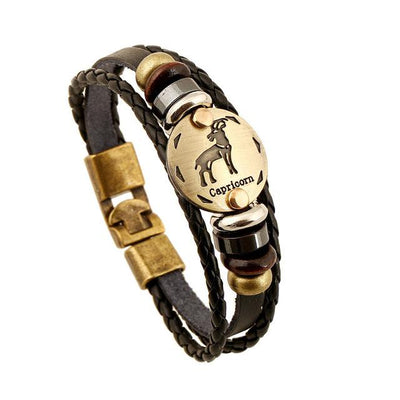 Handmade Leather Zodiac Constellation Bracelets