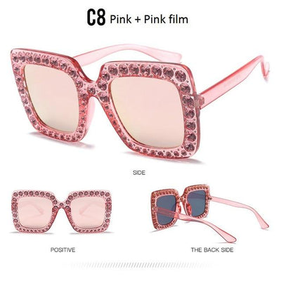 Luxury Designer Oversized Women Cats Eye Sunglasses