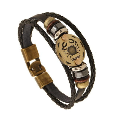 Handmade Leather Zodiac Constellation Bracelets