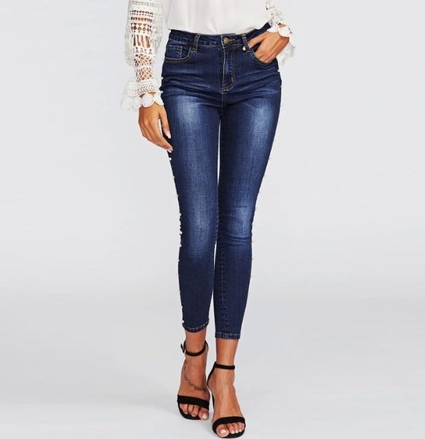 high Waist Women Skinny Jeans.
