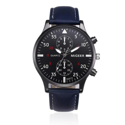 Men Retro Design Leather Band Watches
