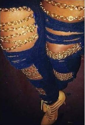 Ripped Waist Women Jeans
