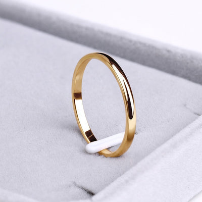 Titanium Stainless Steel Rings Rose Gold