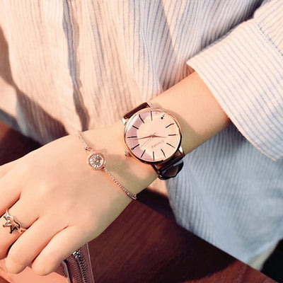 Polygonal dial design women watches