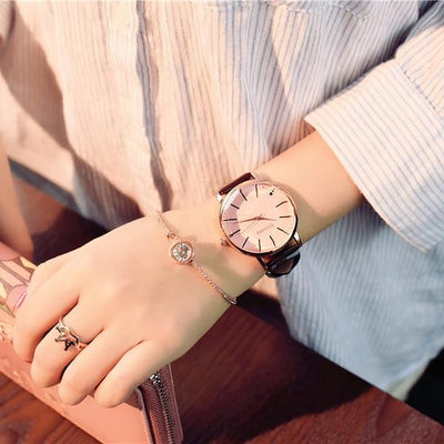 Polygonal dial design women watches