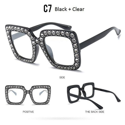 Luxury Designer Oversized Women Cats Eye Sunglasses