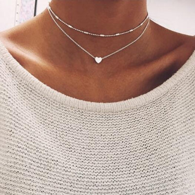 Tiny Heart Bohemian Necklace for Women