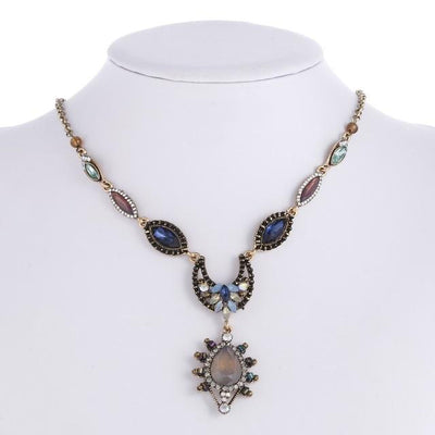 8 Colors Multi color Big Pendant Clavicle Chain Necklace