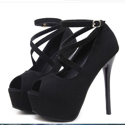 Women Pumps high heels sexy Peep toe