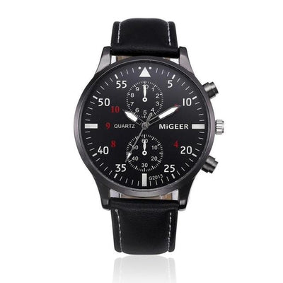 Men Retro Design Leather Band Watches
