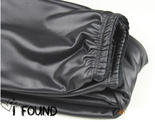 Sexy Women Pu Leather Black Pants