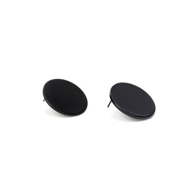 Silver Gold Color Big Round Stud Earrings for Women
