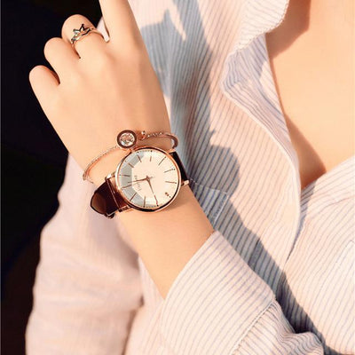 Polygonal dial design women watches