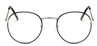 Woman Optical Frames Metal Frame Round Transparent Lenses