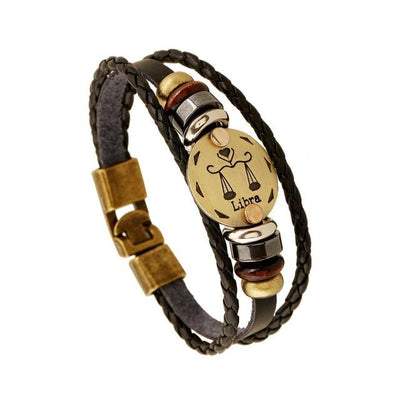 Handmade Leather Zodiac Constellation Bracelets