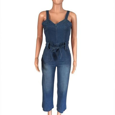 Woman Jumpsuit High Waist Jean