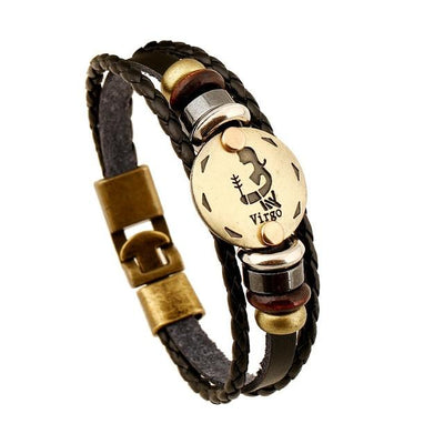 Handmade Leather Zodiac Constellation Bracelets