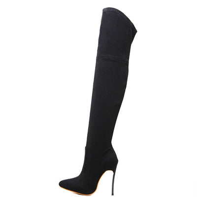 over the knee boots high heels woman shoes