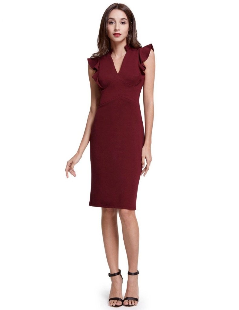 Elegant Burgundy Evening Dresses