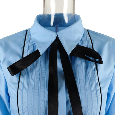 Office Bow Tie Blouse Women Long Sleeve