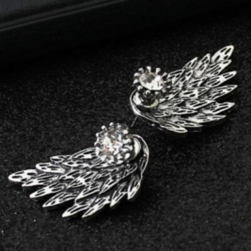 Cool Angel Wing Rhinestones Alloy Earrings