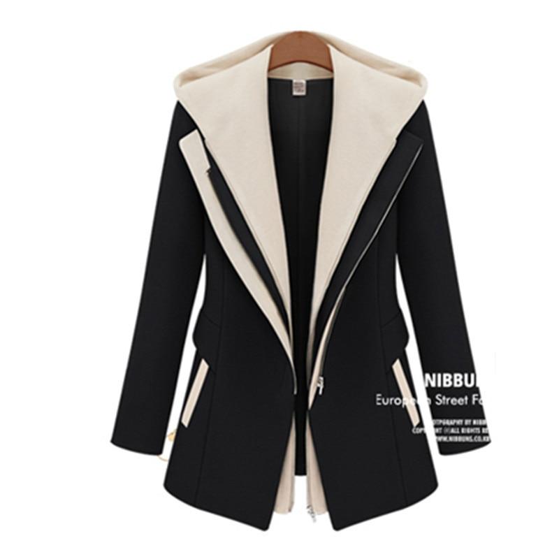 Skinny Ladies Formal Woolen Coat