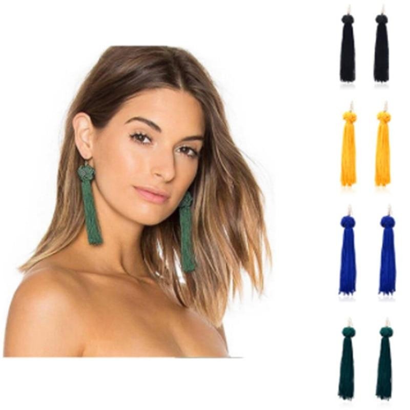 New Bohemian Colors Tassel  Earrings