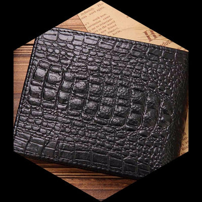 Genuine Leather Men Wallets Crocodile pattern