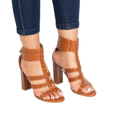 Women Ankle Strap Gladiator Heels High Sandals