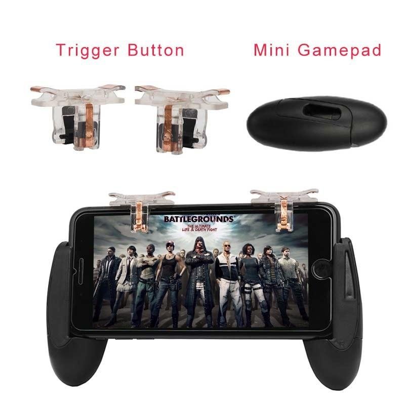 Pubg Controller Metal Pubg Mobile Trigger Fire Button Aim Key Mini Gamepad Android Gaming Joystick for Phone l1r1 for iPhone 7