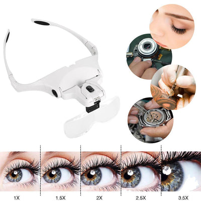 Magnifier Eyelash Extension Glasses Makeup Lamp