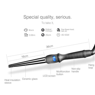 LCD  curlers conical curling iron