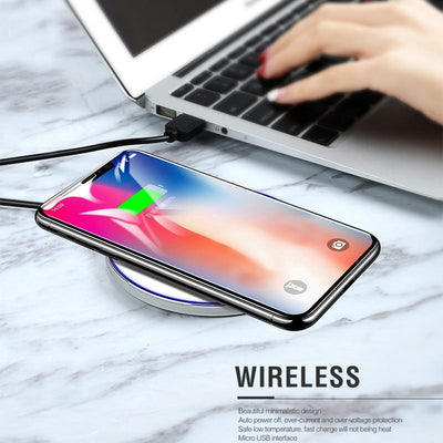 10W Qi Fast Wireless Charger For iPhone X 8 Samsung