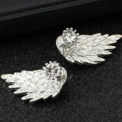 Cool Angel Wing Rhinestones Alloy Earrings