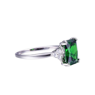 Emerald Ring 925 Solid Sterling