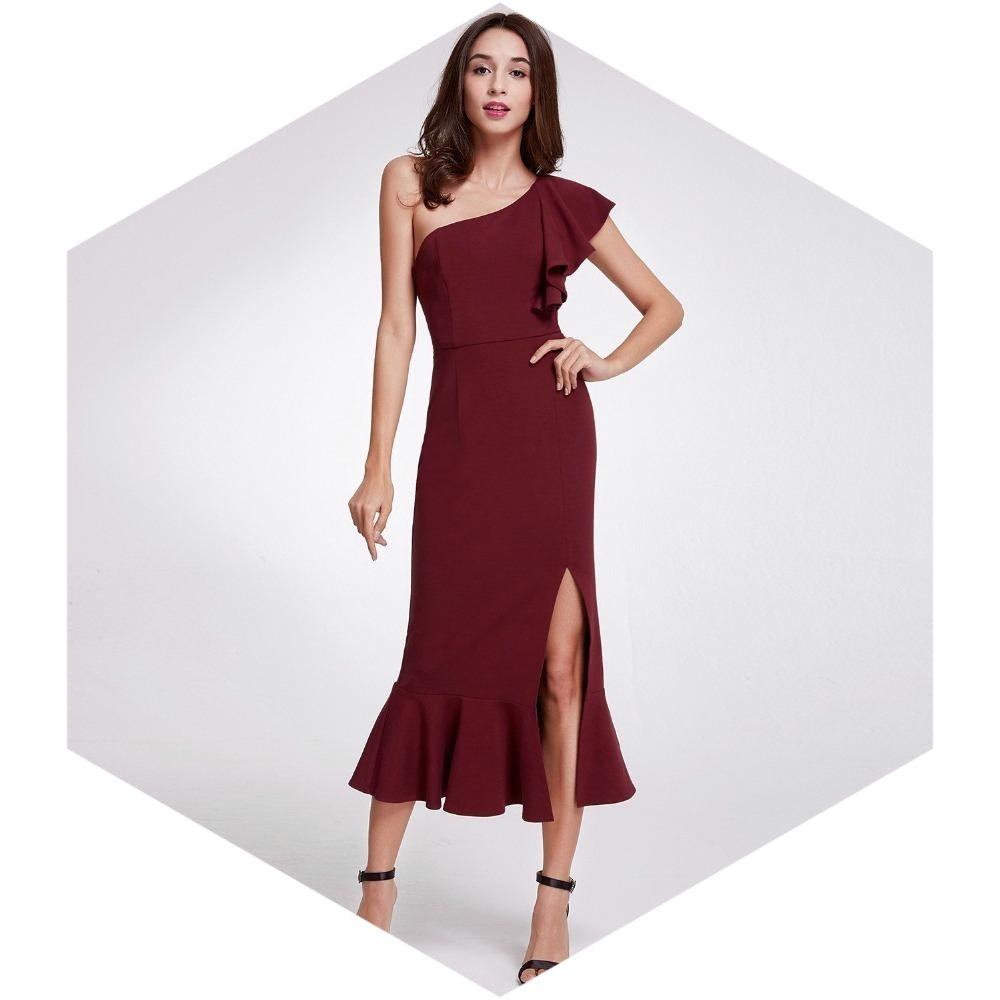 Elegant Burgundy Evening Dresses