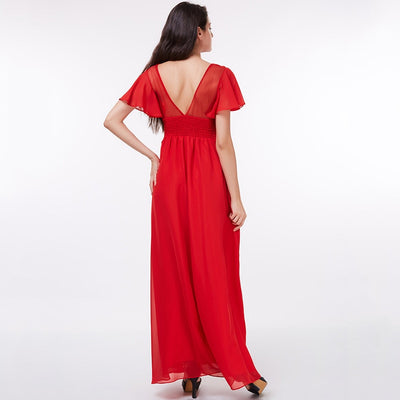 red sequins evening dress