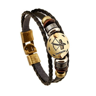 Handmade Leather Zodiac Constellation Bracelets
