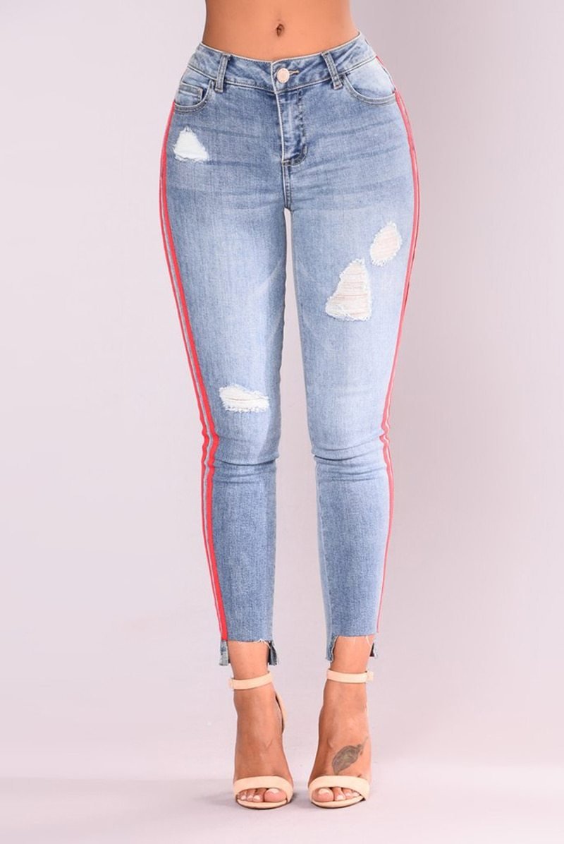 Classic High Waist Skinny Stretch Pencil Denim Pants