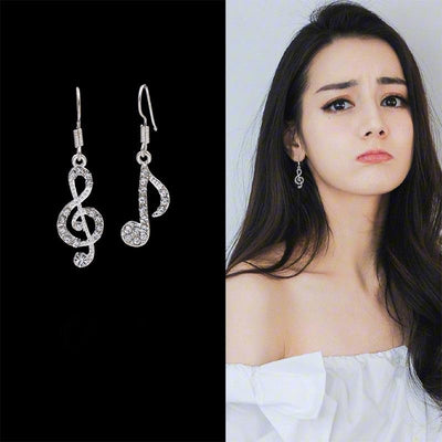 Asymmetric Personality Trendy Music Notes Earring